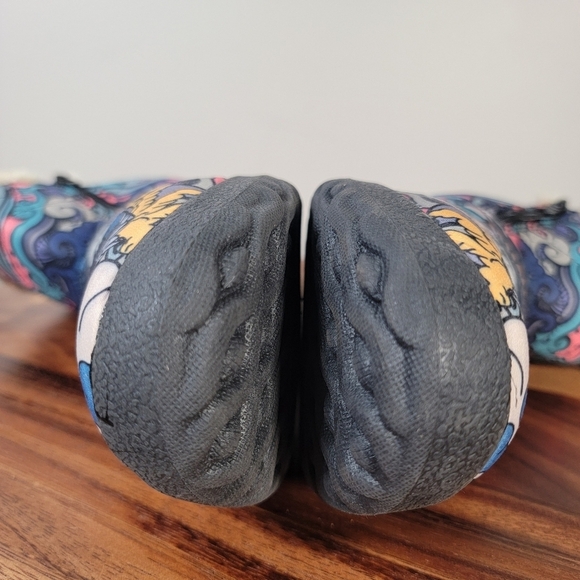 Raad Shop Colorful Japanese Eagle Tattoo Winter Zip Boots Size 7 - Picture 9 of 15